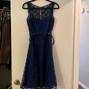 Lace dress size 10 blue